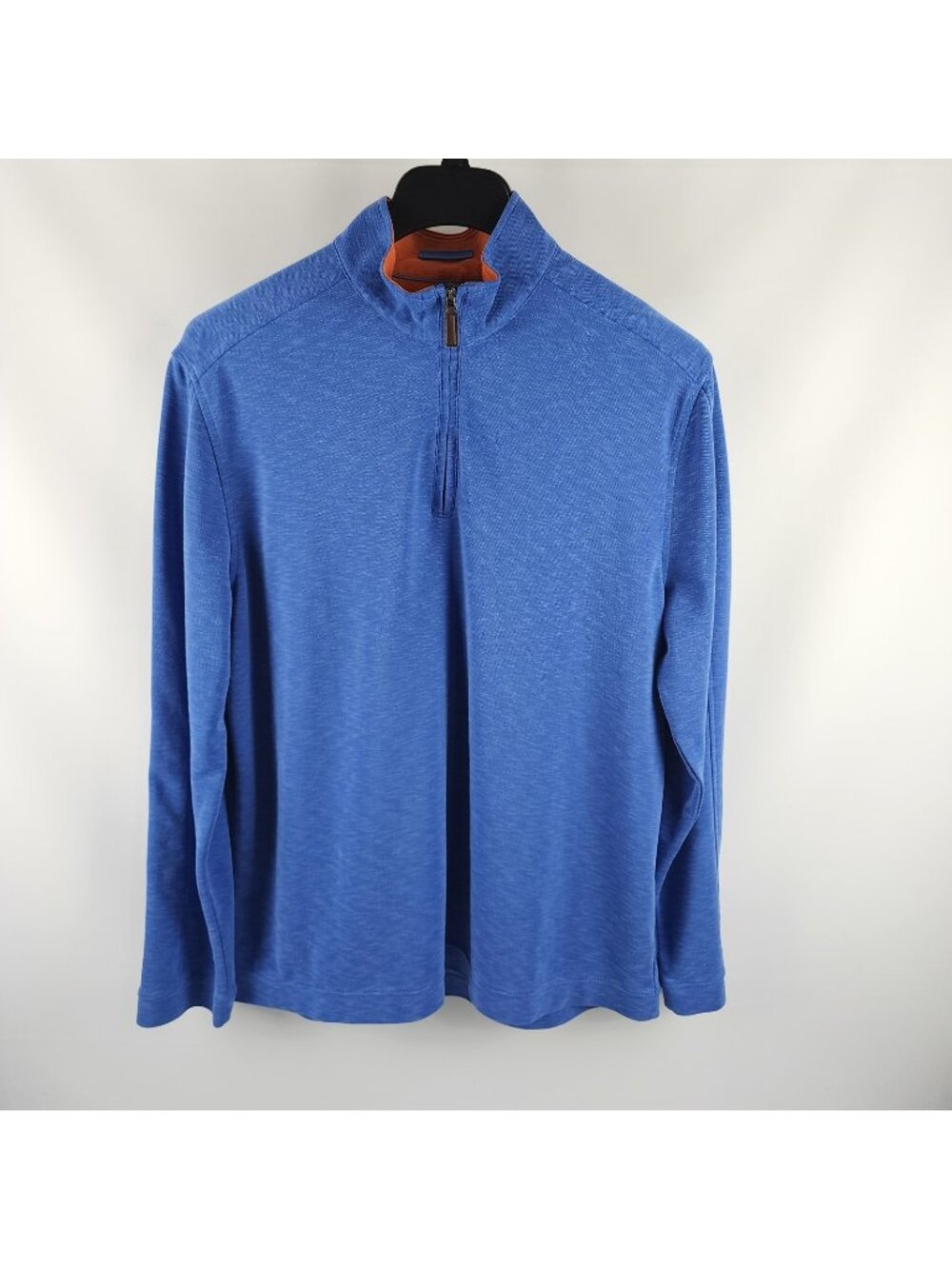 Johnston & Murphy Shirt Mens XXL Blue 1/4 Zip Performance Pullover